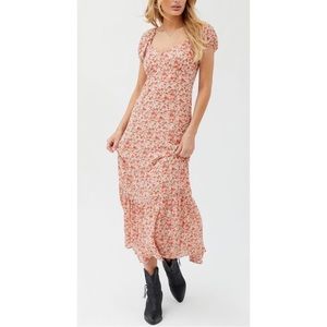 Urban Outfitters maxi flower dress with V-neck